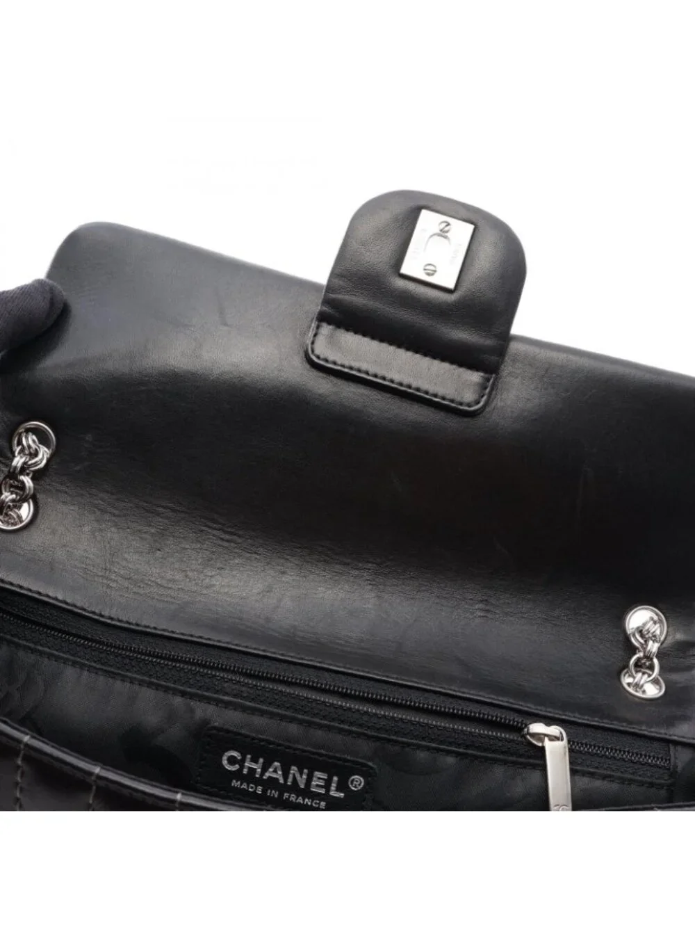 Chanel Shoulder Bag Mademoiselle Black Lambskin East Waist Chain